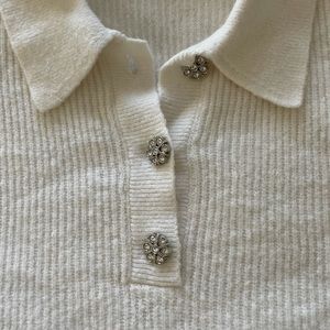 Brand new never worn Loft sweater with jeweled buttons! Size Large